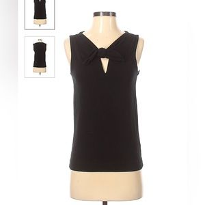 Kate spade black bow sleeveless shirt. Never worn